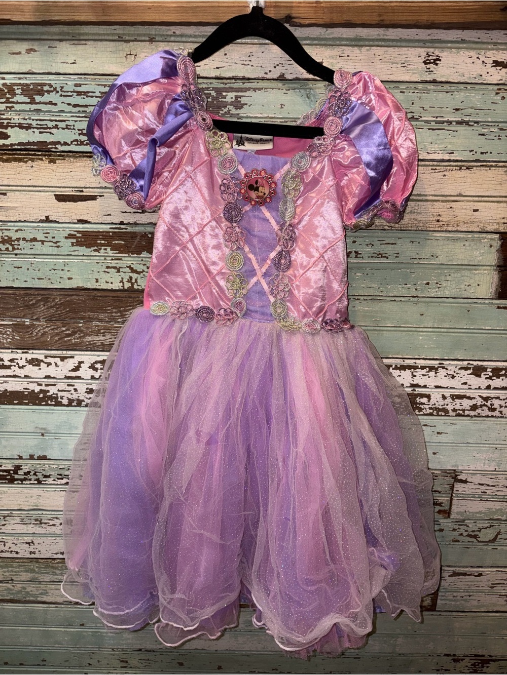 Disney Parks Authentic Original Girls' Pink & Purple Princess Tulle Minnie Dress